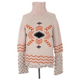 Pull Paco Rabanne en laine écru Écru