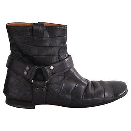 Bottines Louis Vuitton en cuir noir Noir