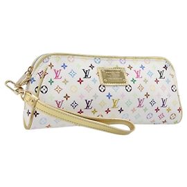 LOUIS VUITTON Monogram Multicolor Kate Clutch Bag White M55212 LV Auth 207267V Weiß