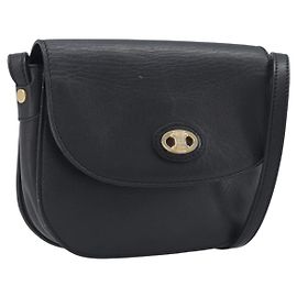 Céline CELINE Sangle bucket Shoulder Bag Leather Black Gold Auth ep16425 Black Golden