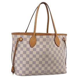 Borsa Tote LOUIS VUITTON Damier Azur Neverfull PM N41362 LV Auth 207748A Altro