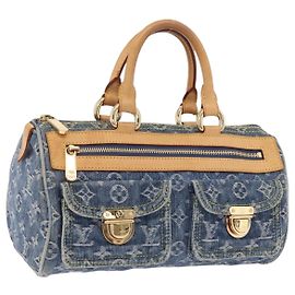 LOUIS VUITTON Monogram Denim Neo Speedy Hand Bag Blue M95019 LV Auth yk20976V Blu
