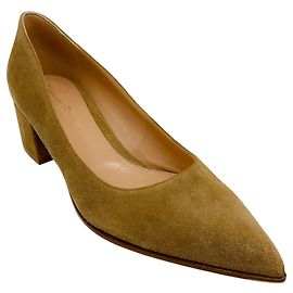 Escarpins Piper en daim camel Gianvito Rossi Marron