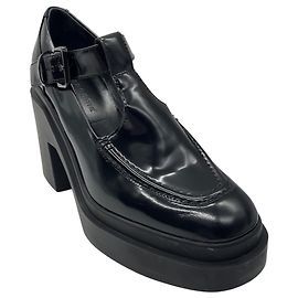 Robert Clergerie Oxford con tacco platform chunky in pelle lucida nera Nero