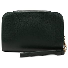 Louis Vuitton Taiga Pochette Baikal Clutch Bag Grün Grün