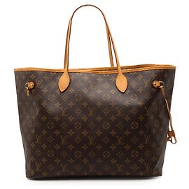 Saco Tote Louis Vuitton Monogram Neverfull GM Castanho Marrom