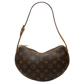 Bolsa Hobo Louis Vuitton Monogram Croissant PM Castanha Marrom