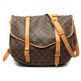 Louis Vuitton Monogram Saumur 43 Reisetasche Braun Braun