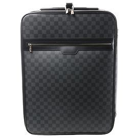 Louis Vuitton Pegase 55 Damier Graphite Reisetasche in Schwarz Schwarz
