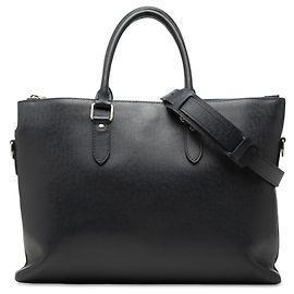 Mala de Negócios Louis Vuitton Taiga Anton Soft Briefcase Azul Azul