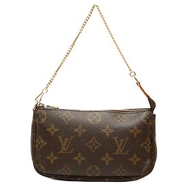 Sac à main Louis Vuitton Monogram Mini Pochette Accessoires Marron Marron