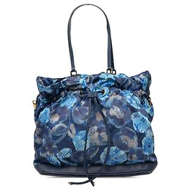 Sac seau Louis Vuitton Limited Edition Monogram Nylon Ikat Noefull MM Bleu Bleu