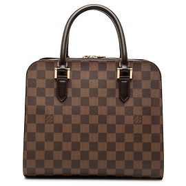 Bolsa de mão Louis Vuitton Damier Ebene Triana Castanha Marrom