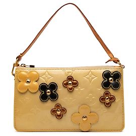 Borsa a tracolla Louis Vuitton Monogram Vernis Pochette Lexington Fleurs Gialla Giallo