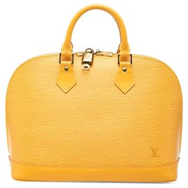 Borsa a mano Louis Vuitton Epi Alma PM Gialla Giallo