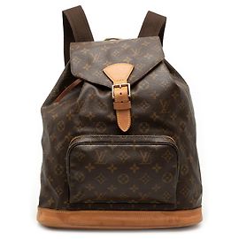 Brown Louis Vuitton Monogram Montsouris GM Backpack Brown