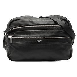 Autre Marque Bolso bandolera Sid Saint Laurent de piel de cordero negro Negro