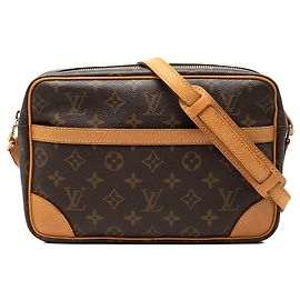 Borsa a tracolla Louis Vuitton Monogram Trocadero 27 Marrone Marrone