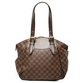 Bolsa de Ombro Louis Vuitton Damier Ebene Verona MM Castanha Marrom