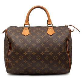 Bolsa Boston Louis Vuitton Monogram Speedy 30 Castanha Marrom