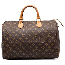 Borsa Boston Louis Vuitton Monogram Speedy 35 Marrone Marrone
