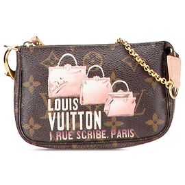 Sac à main Louis Vuitton Monogram Affiche Mini Pochette Accessoires Marron Marron