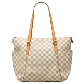 Sac cabas Louis Vuitton Damier Azur Totally MM blanc Blanc