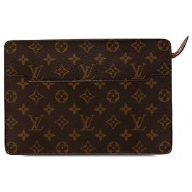 Louis Vuitton Monogram Pochette Homme Clutch Bag Braun Braun