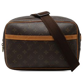 Borsa a tracolla Louis Vuitton Monogram Reporter PM Marrone Marrone