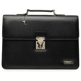 Autre Marque Black Saint Laurent Leather Business Bag Black