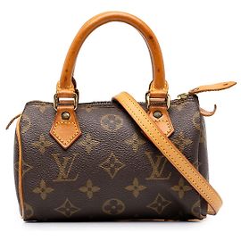 Bolsa Nano Speedy Monogram Louis Vuitton Castanha Marrom
