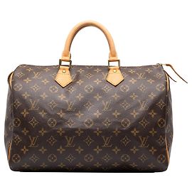 Borsa Boston Louis Vuitton Monogram Speedy 35 Marrone Marrone