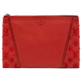 Bolsa Clutch Louis Vuitton Veau Cachemire W Vermelha Vermelho