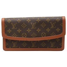 Borsa a pochette Louis Vuitton Monogram Pochette Dame PM Marrone Marrone