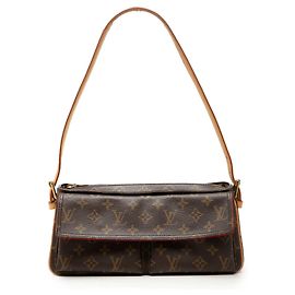 Louis Vuitton Monogram Viva Cite MM Schultertasche Braun Braun