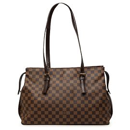 Borsa a tracolla Louis Vuitton Damier Ebene Chelsea Marrone Marrone