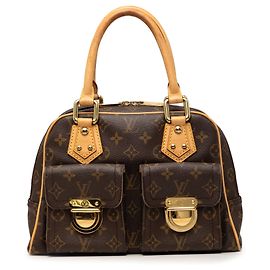 Borsa Louis Vuitton Monogram Manhattan PM Marrone Marrone
