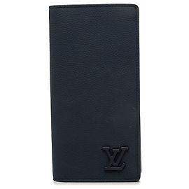 Louis Vuitton Aerogram Brazza Blue Lange Geldbörse Blau