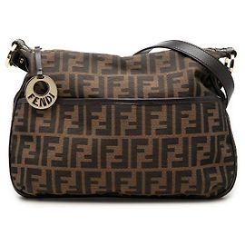Borsa a tracolla Fendi Zucca Canvas Chef marrone Marrone