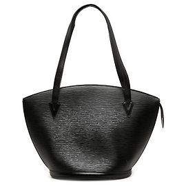 Borsa a tracolla Louis Vuitton Epi Saint Jacques PM con tracolla lunga, Nero Nero