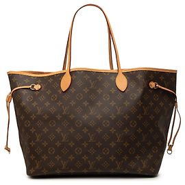 Sac cabas Louis Vuitton Monogram Neverfull GM Marron Marron