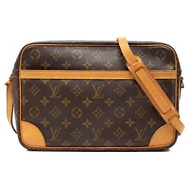 Borsa a tracolla Louis Vuitton Monogram Trocadero 30 Marrone Marrone