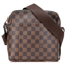 Bolso bandolera Louis Vuitton Damier Ebene Olav PM marrón Castaño
