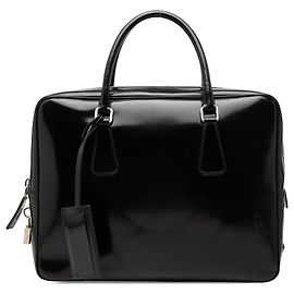 Borsa Business Prada Vernice Nera Nero