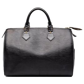 Louis Vuitton Epi Speedy 30 Boston Tasche Schwarz Schwarz