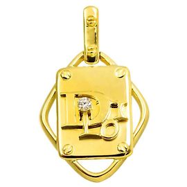 Pendente Christian Dior in oro giallo 18K e diamanti Altro