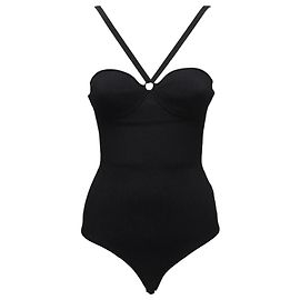 Khaite Body en mélange de viscose côtelé noir Noir