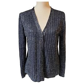 Apc A.P.C. metallic navy blue cardigan Metallic Dark blue