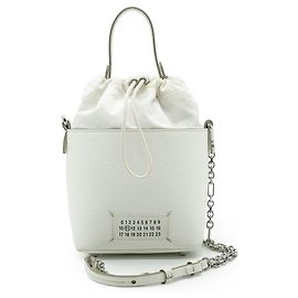 Autre Marque Maison Margiela 5AC Micro Borsa a Secchiello 2-Way Bianco
