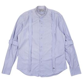 Vivienne Westwood 90s Bondage-Strap Parachute Button-Up Shirt Blue